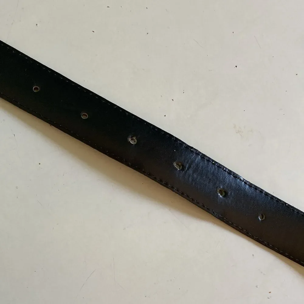 Jeff Deegan Designs Vintage Luxury Black Lizard Belt Mens Size 34